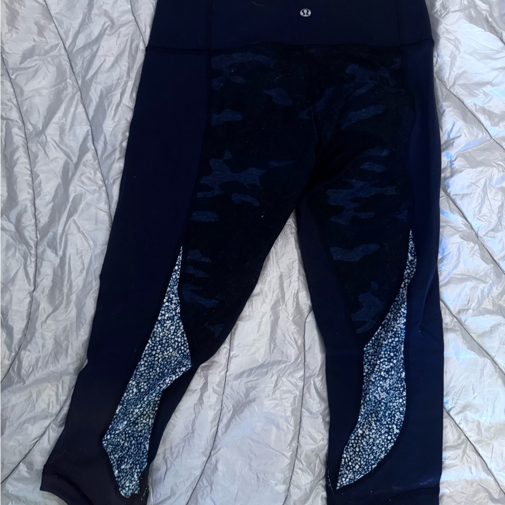 lululemon athletica Navy and Speckled Leggings